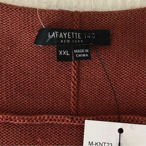 Lafayette 148 New York V-Neck Dolman Silk-Blend Sweater Size XXL - Picture 4 of 9